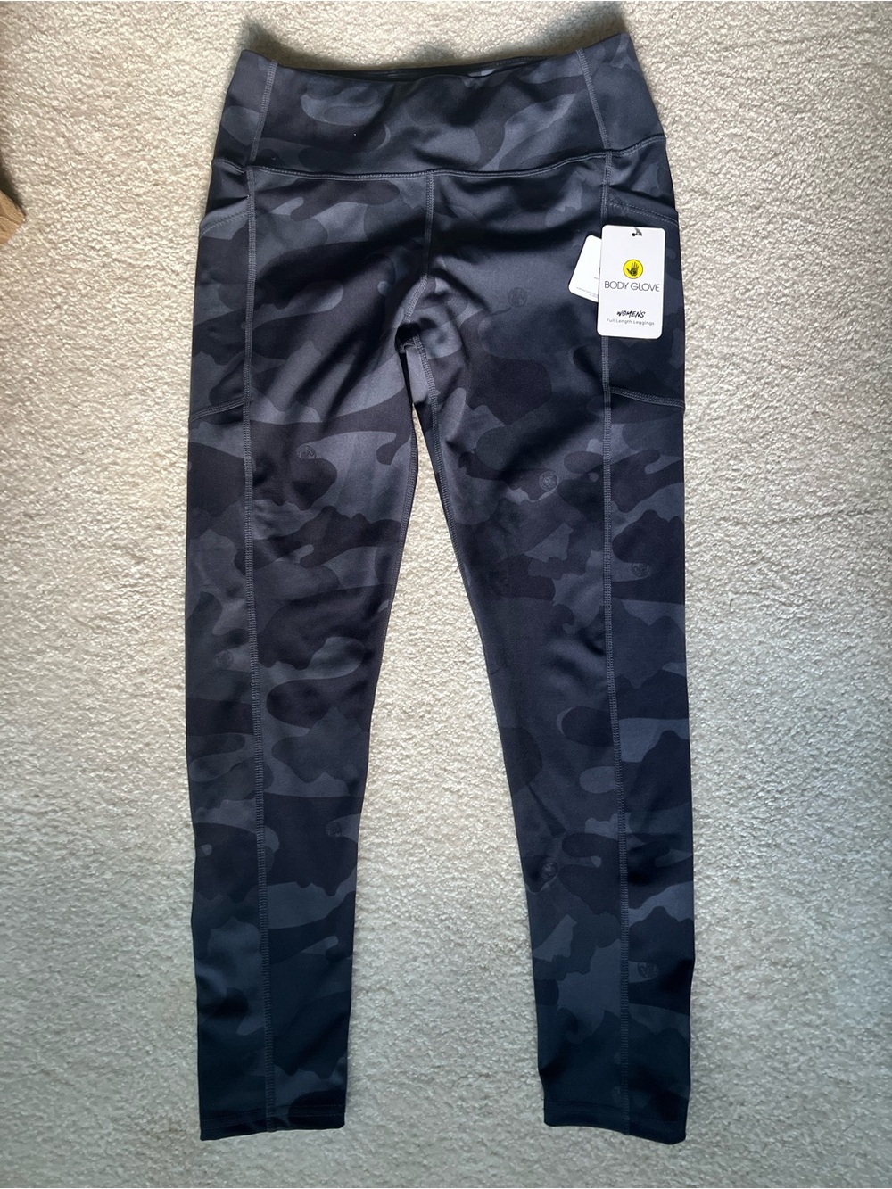 Body Glove Black Gray Camo Womens Performance Leggings